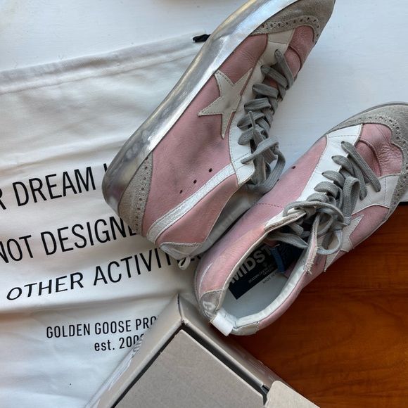 Pink and silver golden goose sneakers - Picture 5 of 10